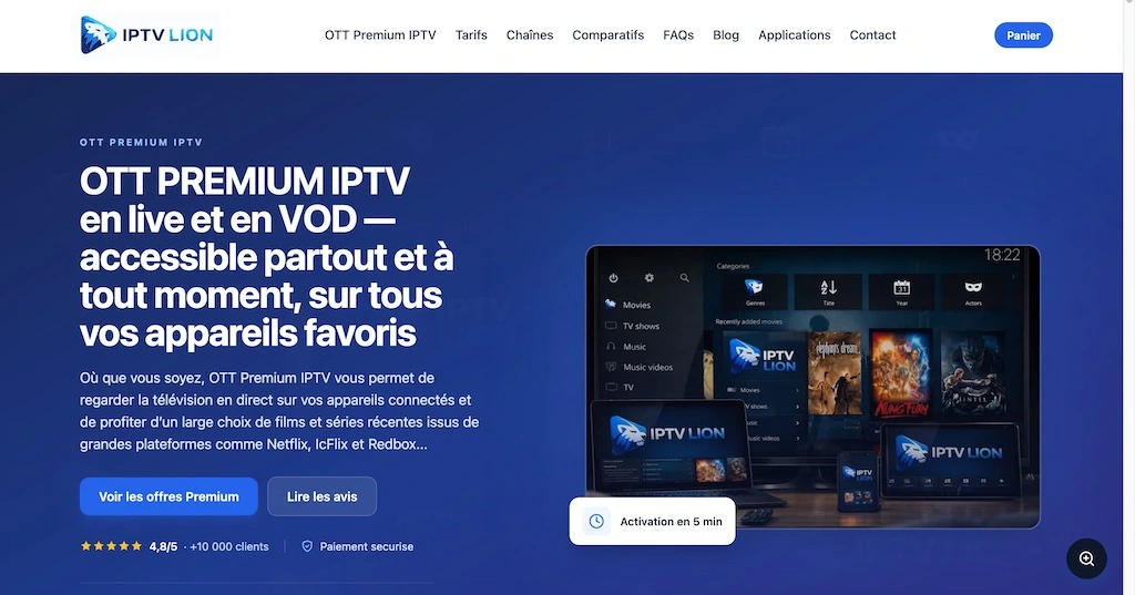 IPTV Lion - Fournisseur IPTV Premium 2026 IPTV Lion - Premium abonnements
